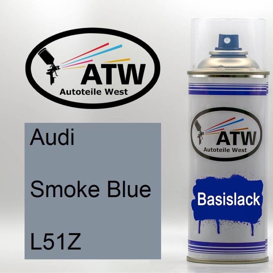 Audi, Smoke Blue, L51Z: 400ml Sprühdose, von ATW Autoteile West.